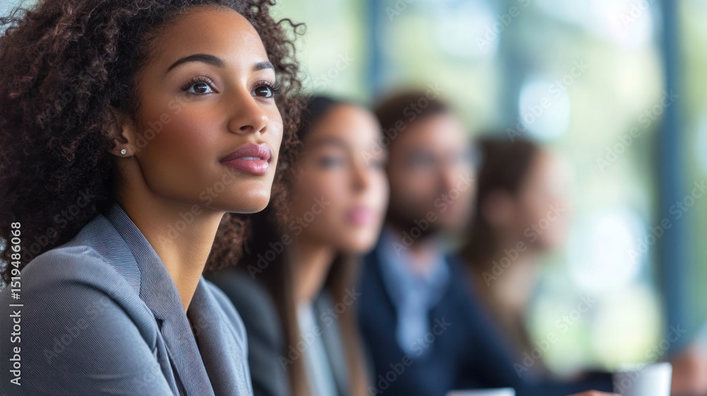 Attentive Businesswoman in Meeting Attentive Businesswoman in Meeting
