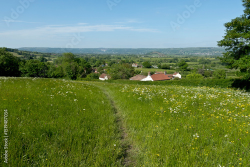 Fotografie Nyland Hill, cheddar Valley and the Mendips, Somerset, England