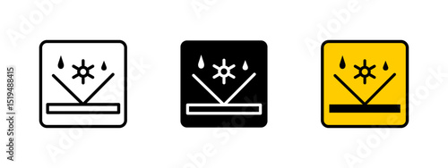 UV protection icon. Shield blocking ultraviolet rays from the sun vector illustration. Symbol of skin protection and solar defense sign.