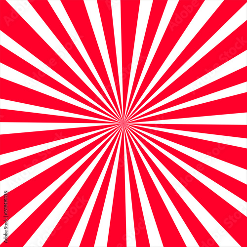 red Sunburst for the background. flag of japanese. The rising sun. vector.