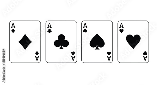 Play card icon set. Vector illustration