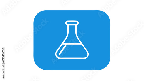 Chemical flask icon representing science and experimentation in a modern digital design environment