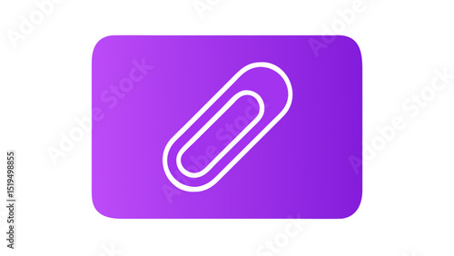 Digital paperclip icon on a vibrant purple background representing online documentation tools and file attachments