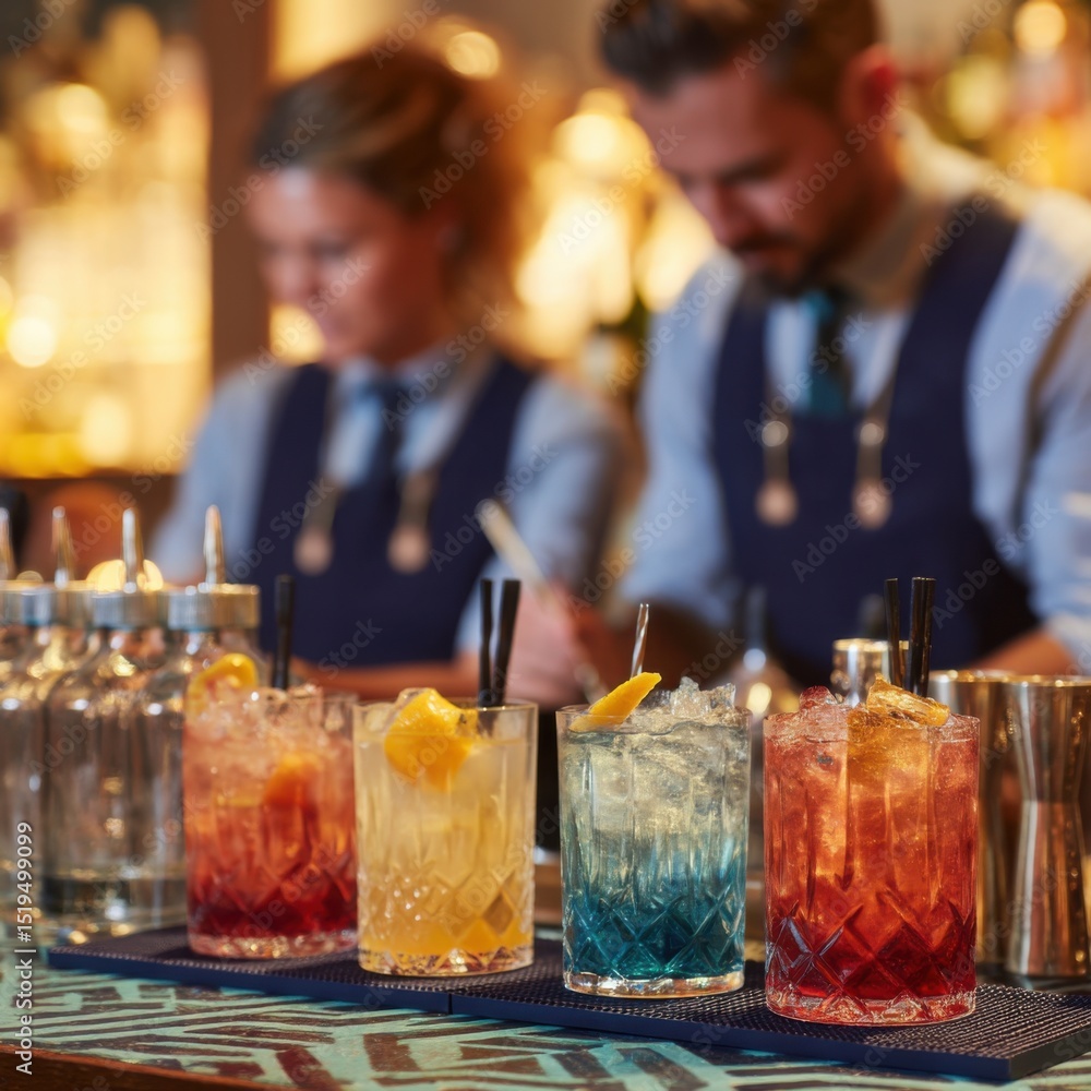 Hotel Bar Team Creating Exceptional Cocktail Experience Hotel Bar Team Creating Exceptional Cocktail Experience