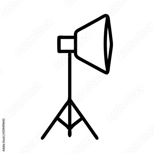 Studio light setup in a creative workspace for photography during daytime