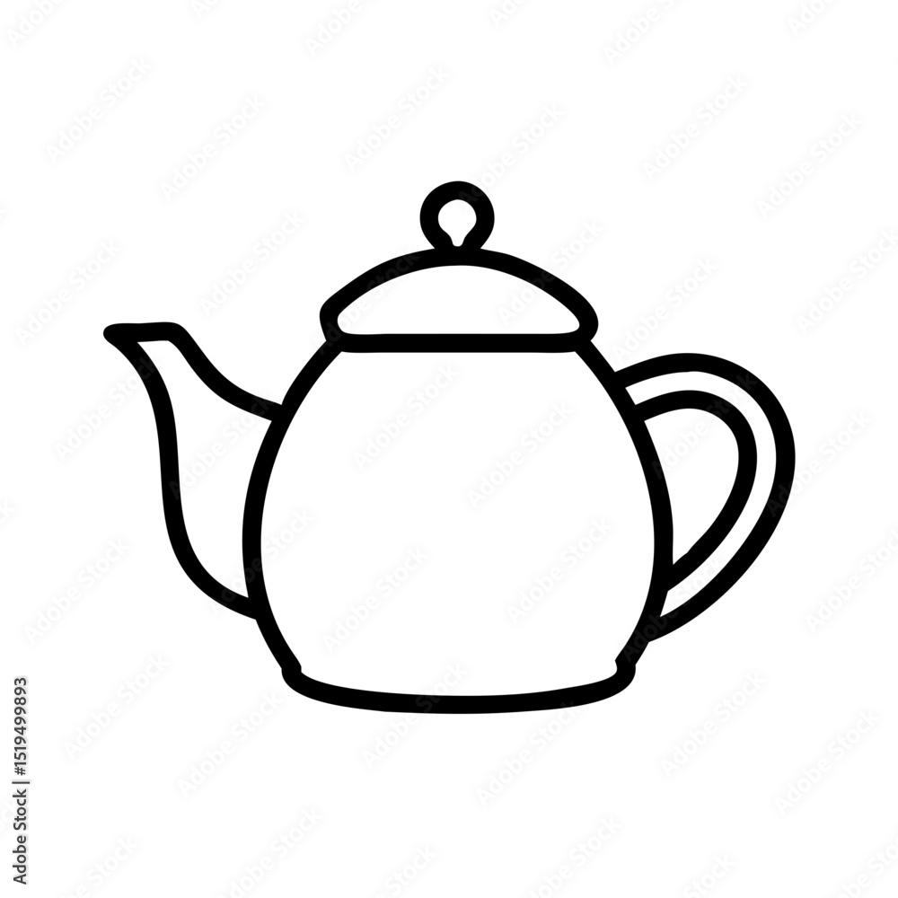 Classic teapot silhouette design outlining home cooking and warm gatherings in cozy kitchens Classic teapot silhouette design outlining home cooking and warm gatherings in cozy kitchens