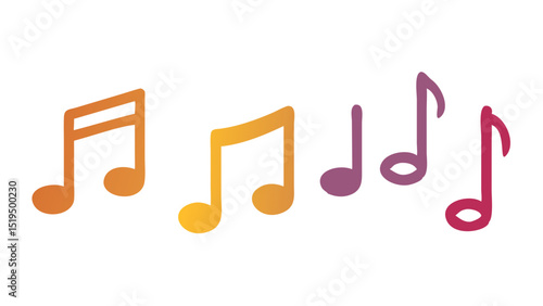 Colorful musical notes create a vibrant rhythm in a creative digital artwork for music lovers and artists