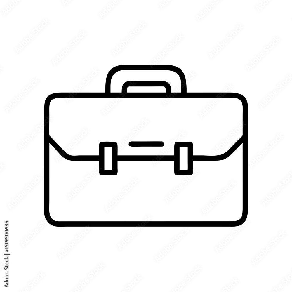 Minimalist design of a briefcase representing professionalism and organization in modern work environments Minimalist design of a briefcase representing professionalism and organization in modern work environments