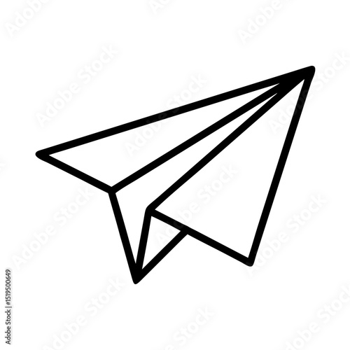 Creative paper airplane design in minimalist style captures the essence of childhood play and simplicity