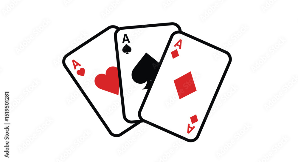 Obraz premium poker card icon vector design template in white background