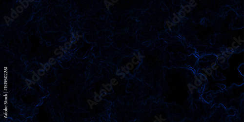 Abstract background with deep black and midnight blue tones, subtle glowing wisps and tendrils of electric blue light. Mysterious, technological, and ominous, energy fields, or galactic phenomena. 