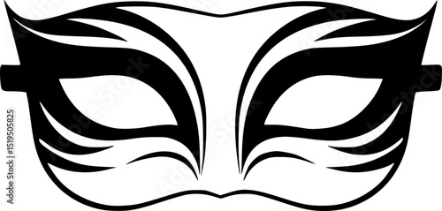 Beautiful Female Mask vector icon art illustration, mask icon vector art, modern and stylish mask
