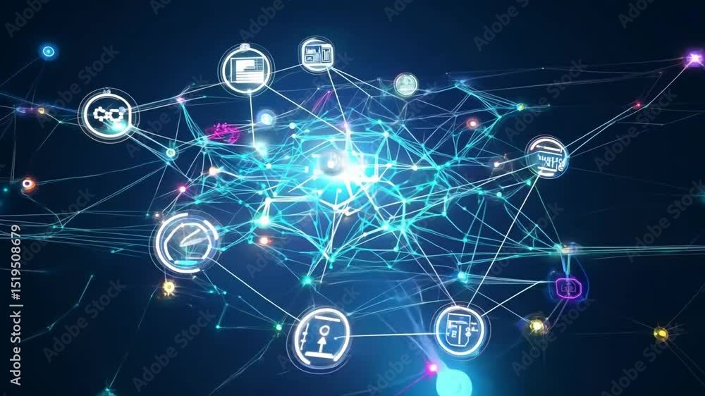 Abstract network connections illustration Abstract network connections illustration