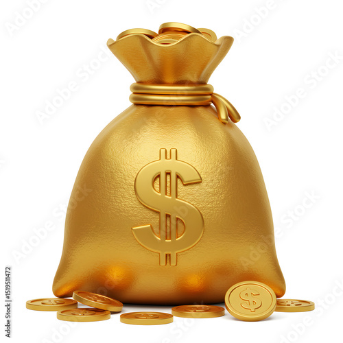 Wealth, Prosperity, and Financial Success: A Golden Bag of Money