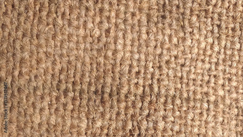 Jute pattern, rough burlap texture. Brown burlap cloth background or sack cloth for packing. Natural linen threads texture. Sackcloth, empty space.