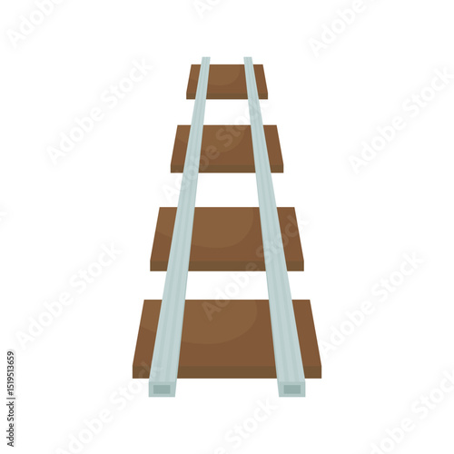 Part of the railway. Rails of the railway track. Road for the train.