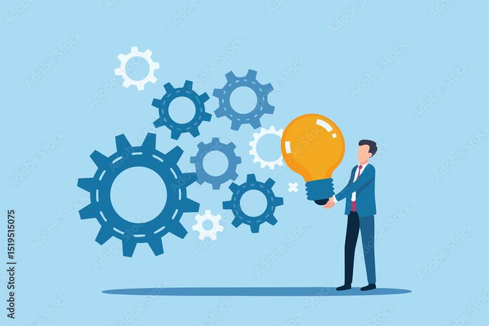 Businessman Collaborating with Gears – Engineering Teamwork & Technological Progress
Businessman Collaborating with Gears – Engineering Teamwork & Technological Progress