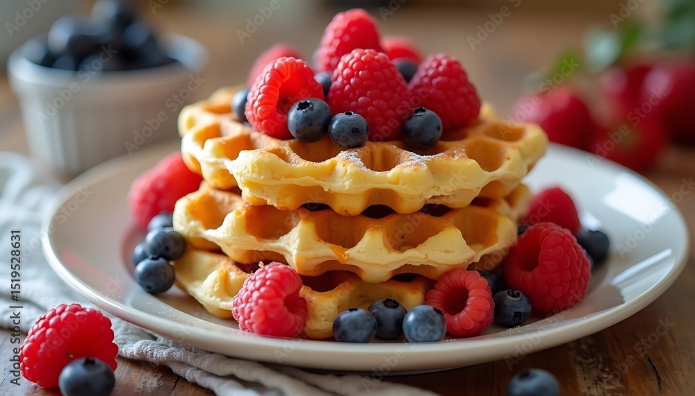 Waffle Stack with Berries Waffle Stack with Berries