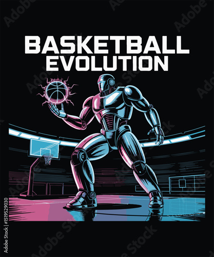 Basketball Robot Graphic Design