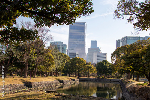 Hamarikyu Gardens, Tokyo, Japan