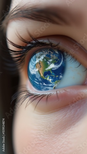 Planet reflection eyes