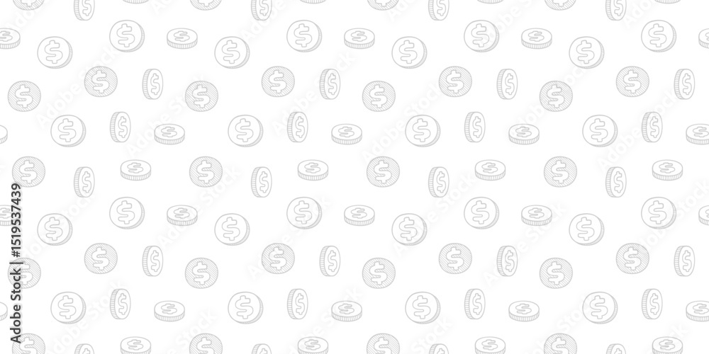 Dollar Doodle seamless pattern background. US dollar pattern background. Seamless pattern of the symbols of dollar currency background. Dollar sign pattern background. Dollar Doodle seamless pattern background. US dollar pattern background. Seamless pattern of the symbols of dollar currency background. Dollar sign pattern background.