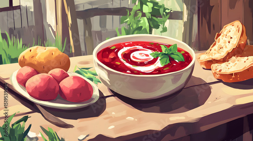 soup, food, bowl, vegetable, cream, dinner, meal, healthy, lunch, white, green, vegetarian, dish, cuisine, gourmet, appetizer, bread, delicious, fresh, diet, mushroom, plate, parsley, spoon, tasty
