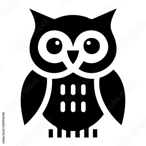 owl on white background