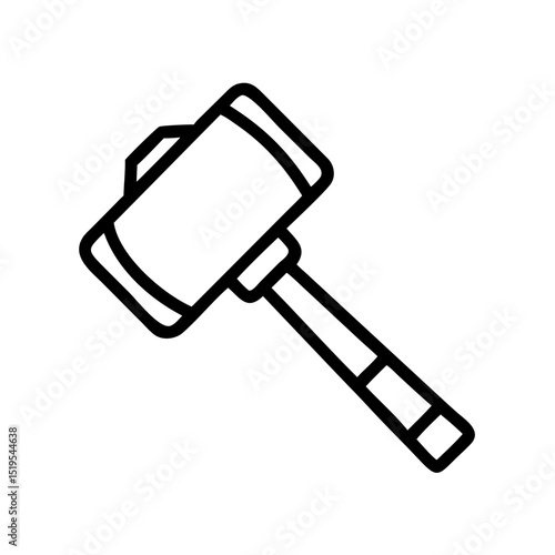 Hammer used for construction work at a construction site during daylight hours