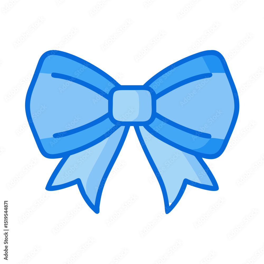 Blue bow design suitable for gift wrapping, decorations, or fashion embellishments for various occasions Blue bow design suitable for gift wrapping, decorations, or fashion embellishments for various occasions