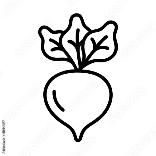 Freshly harvested root vegetable with green leafy tops displayed against a simple white background