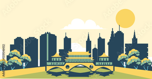 Cengdu city travel , chinese city 