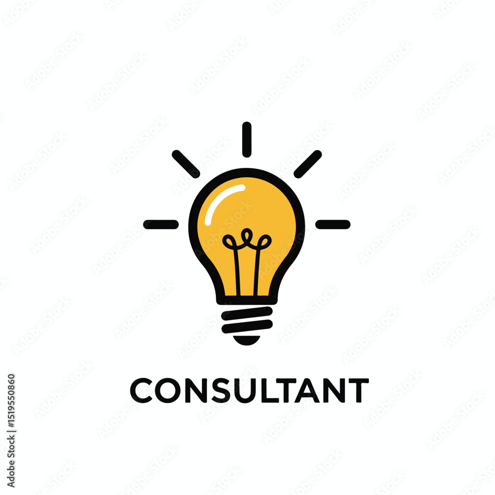 Consultant Logo – Light Bulb Icon for Business, Strategy, and Innovation Consulting Firms Consultant Logo – Light Bulb Icon for Business, Strategy, and Innovation Consulting Firms