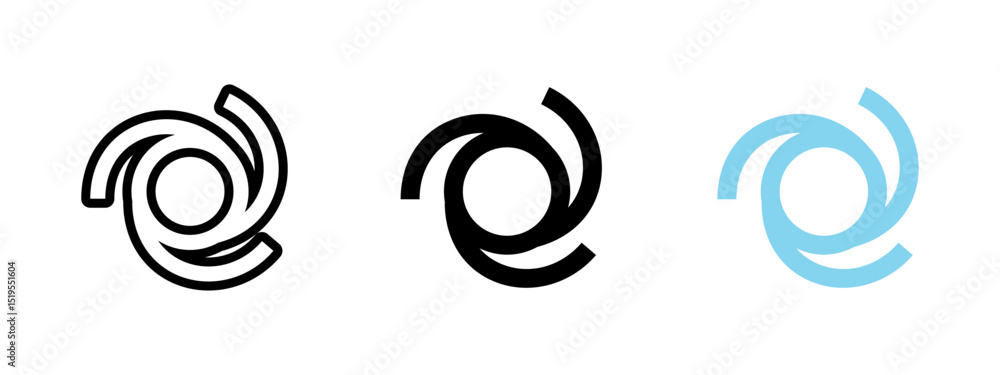 Spiral icon. Abstract circular swirl with dynamic curved lines vector illustration. Represents motion, energy or rotation in design. Used in logos, metaphors, and branding concepts. Spiral icon. Abstract circular swirl with dynamic curved lines vector illustration. Represents motion, energy or rotation in design. Used in logos, metaphors, and branding concepts.