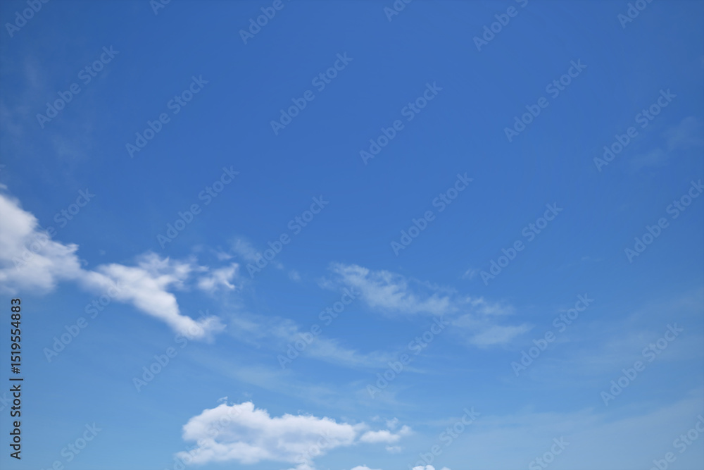 Fototapeta premium A beautiful blue sky with clouds. Landscape view of a blue sky. 
