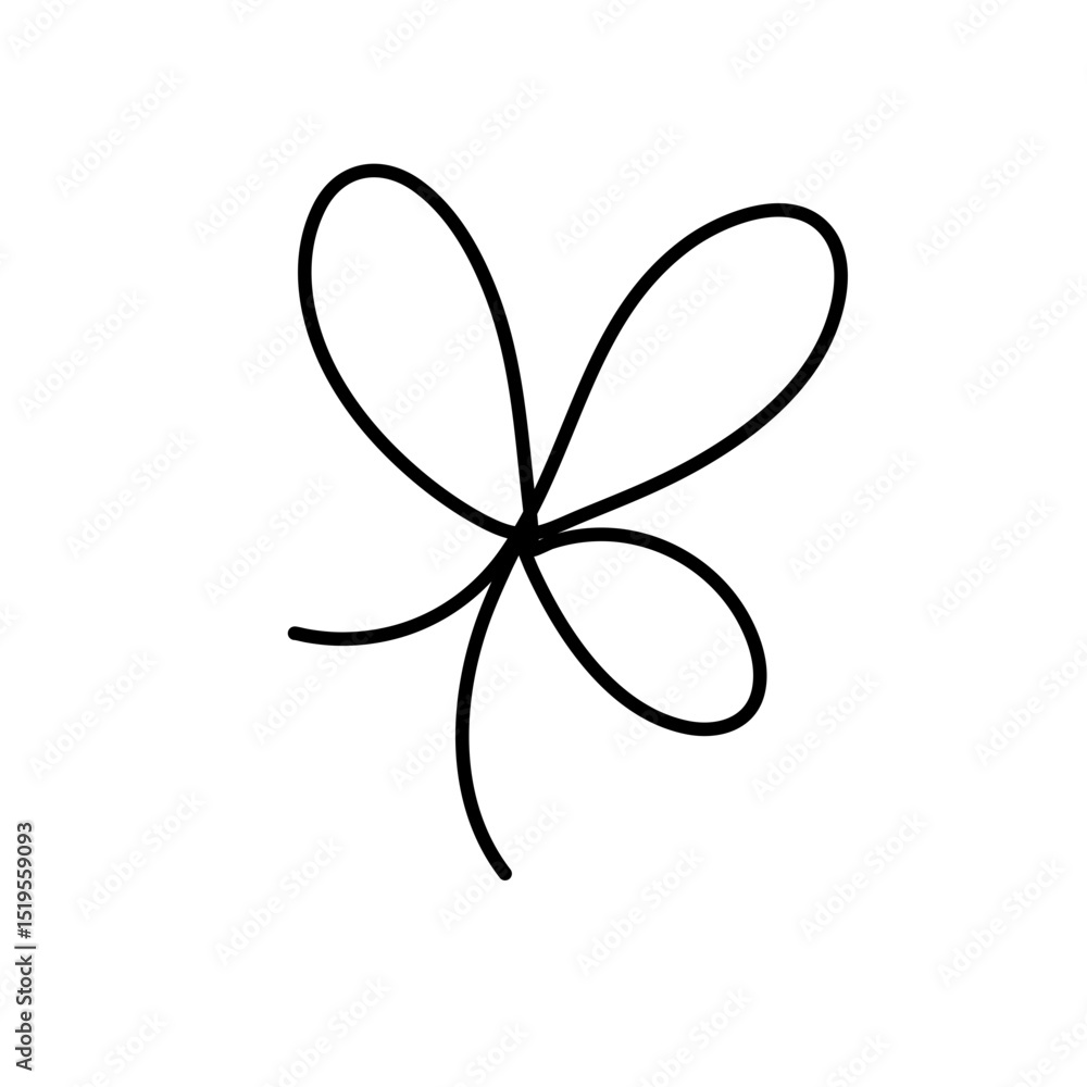 Rope bow hand drawn Rope bow hand drawn