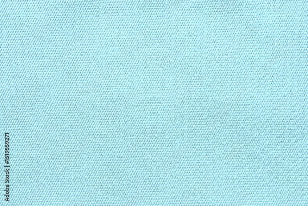Fototapeta premium Light blue cotton twill fabric pattern close up as background