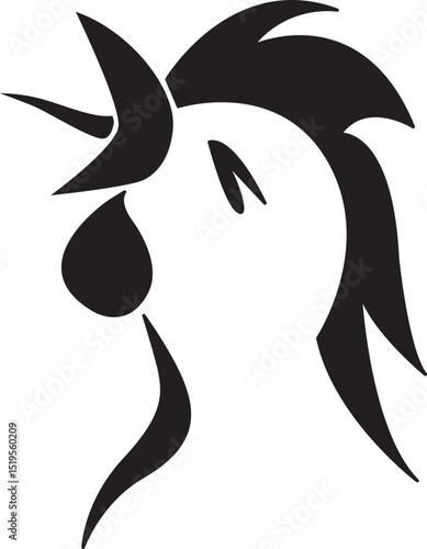 crowing rooster icon for farming needs