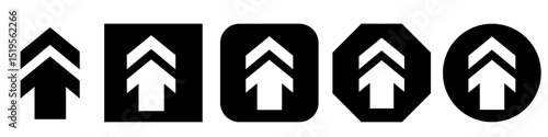 Up arrow vector icon set. scroll illustration sign collection. Direction symbol or logo. Arrow set of web icons in line style.