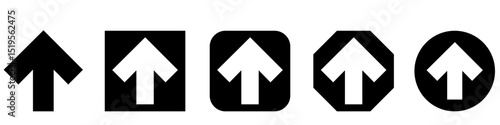 Up arrow vector icon set. scroll illustration sign collection. Direction symbol or logo. Arrow set of web icons in line style.