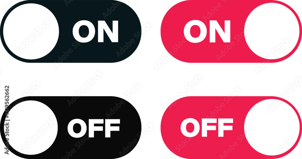 POn off icon. Setting toggle icons design. Black switch button, Switch buttons ON OFF isolated, vector illustration,
rint POn off icon. Setting toggle icons design. Black switch button, Switch buttons ON OFF isolated, vector illustration,
rint