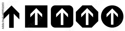 Up arrow vector icon set. scroll illustration sign collection. Direction symbol or logo. Arrow set of web icons in line style.