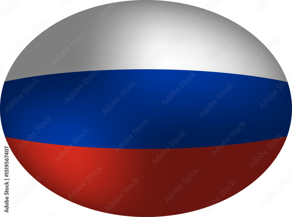 Fototapeta premium Spherical Russian Flag Design - A Unique Patriotic Display