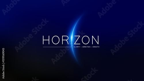 Stylish Horizon Text Logo with Neon Gradient.