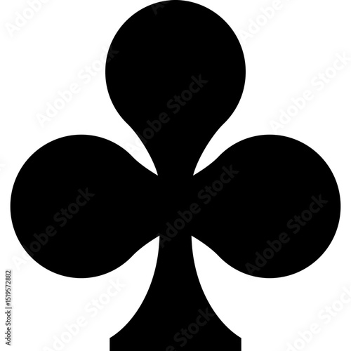 Club Card Suit Icon Vector - Playing Card Symbol Casino Gambling