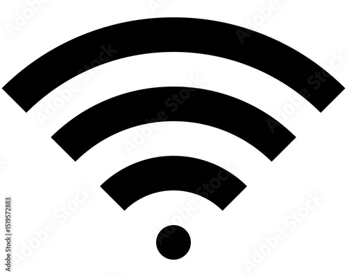 WiFi Icon Vector - Wireless Internet Signal Connection Network Symbol