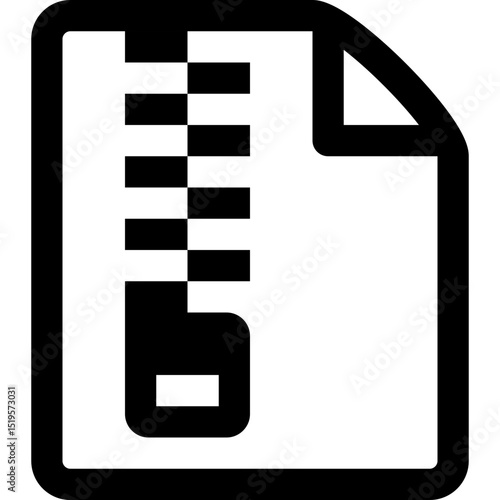 ZIP Archive Compressed File Icon Vector