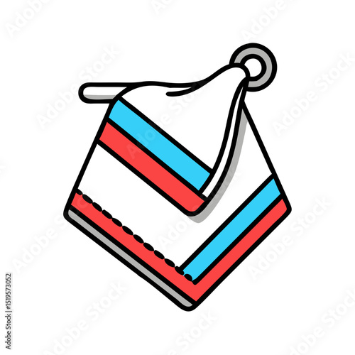 Handkerchief or napkin stack, folded neatly.