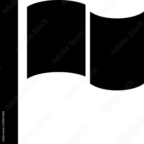 Flag Banner Waving Nation Country Symbol Icon