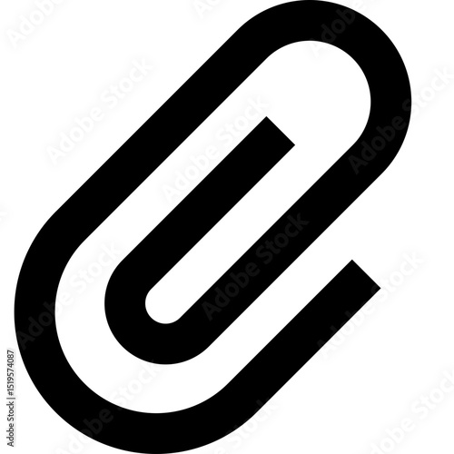 Paper Clip Attachment Link Connection Office Supply Icon